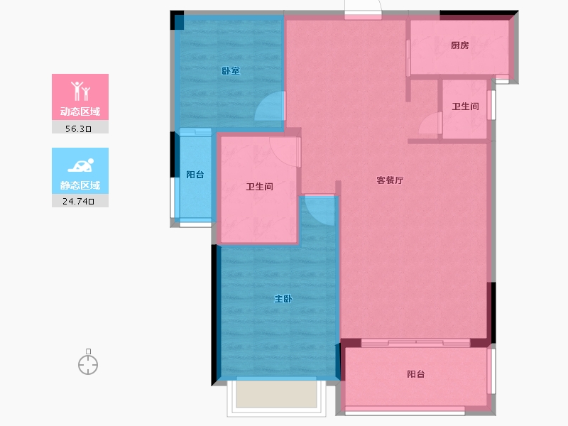 广东省-揭阳市-国际商品城三期尚东一品-73.10-户型库-动静分区