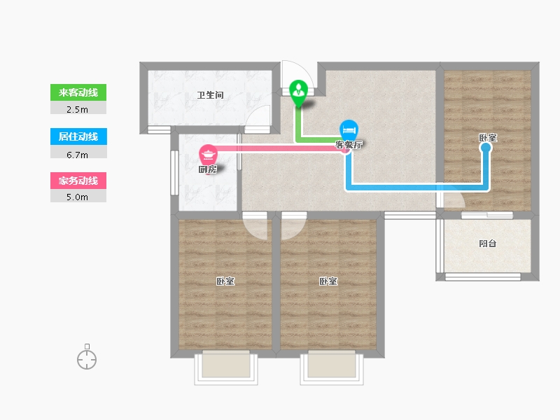 河南省-濮阳市-诚城·幸福里-76.17-户型库-动静线