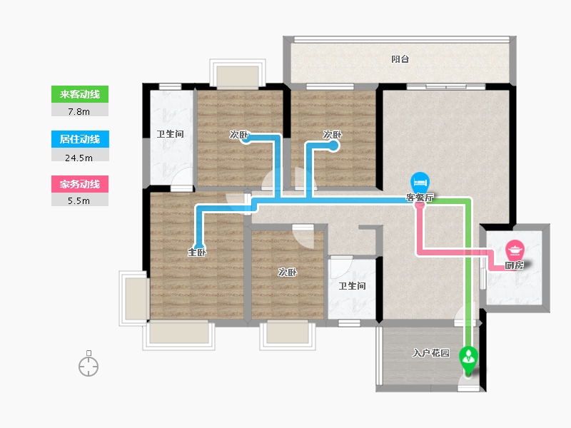 广西壮族自治区-来宾市-晓都·盛苑新街-119.01-户型库-动静线