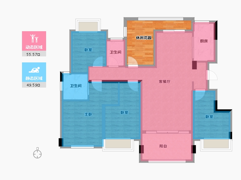 广西壮族自治区-来宾市-象州温泉城-103.74-户型库-动静分区