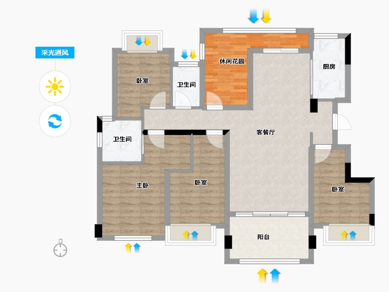 广西壮族自治区-来宾市-象州温泉城-103.74-户型库-采光通风