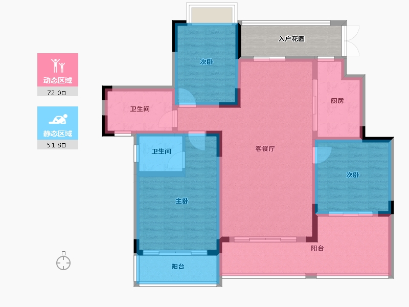 贵州省-遵义市-湄潭太阳海岸二期-118.65-户型库-动静分区