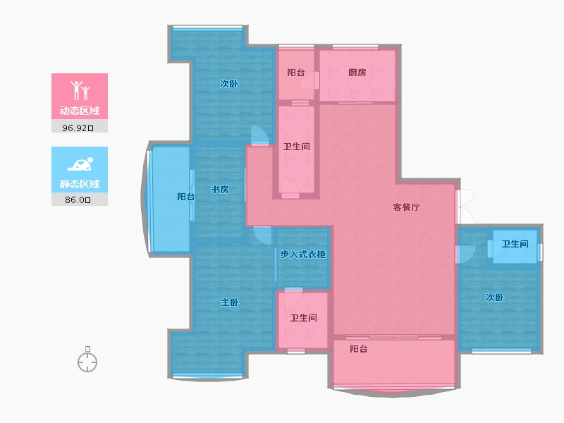 山西省-运城市-金鑫·滨湖一号-165.09-户型库-动静分区