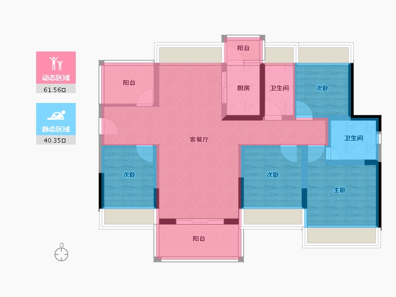 广东省-河源市-铭成华府-89.57-户型库-动静分区