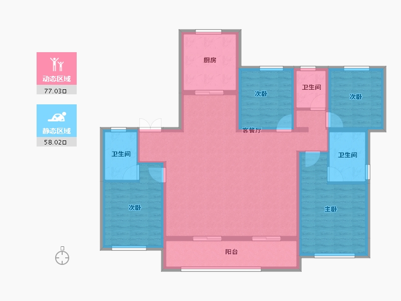 青海省-海东市-香格里拉·和府-121.20-户型库-动静分区