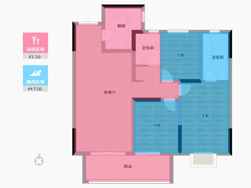 河南省-驻马店市-建业置地澜境-94.40-户型库-动静分区