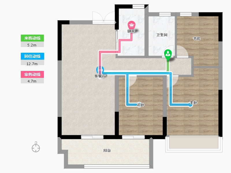 安徽省-宿州市-绿城岱湖世纪城丁香园-80.80-户型库-动静线