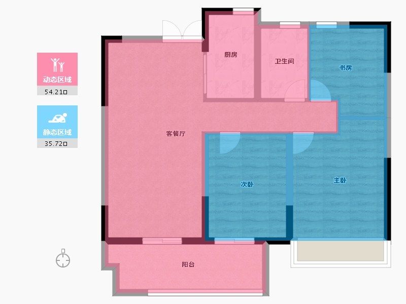 安徽省-宿州市-绿城岱湖世纪城丁香园-80.80-户型库-动静分区