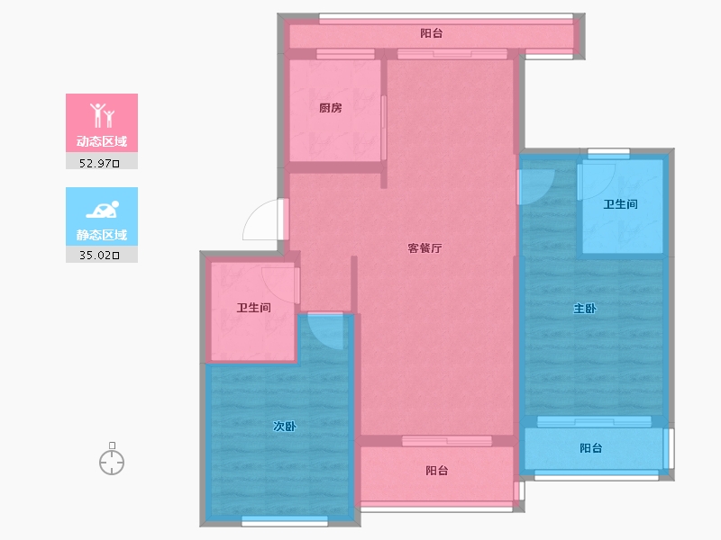 浙江省-衢州市-蓝城·春风江山-77.99-户型库-动静分区