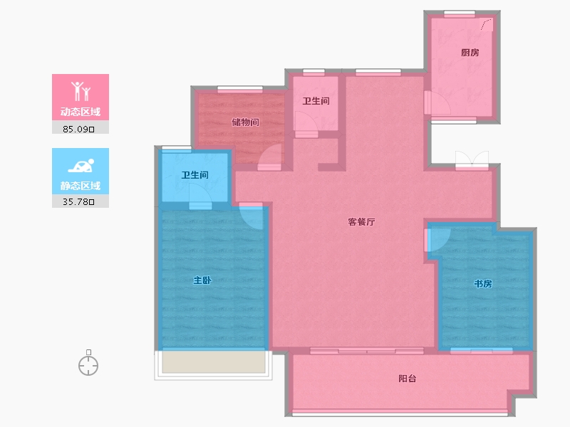 山东省-济宁市-均和惠民·玖悦-108.08-户型库-动静分区