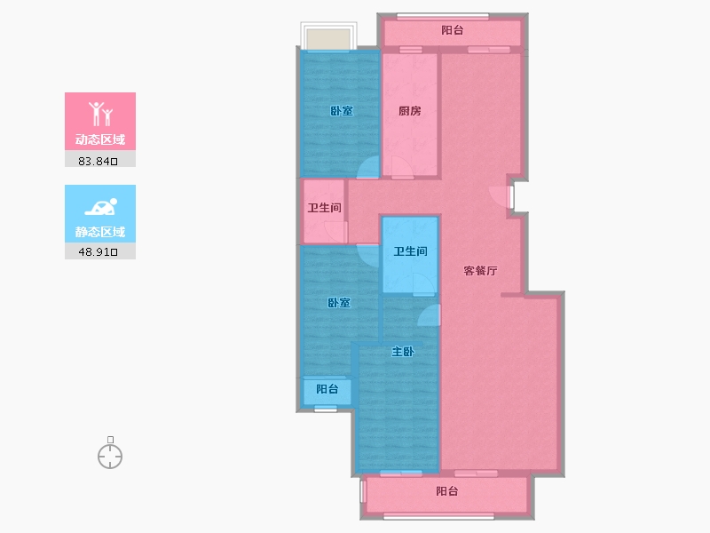 北京-北京市-韦伯豪家园-120.00-户型库-动静分区