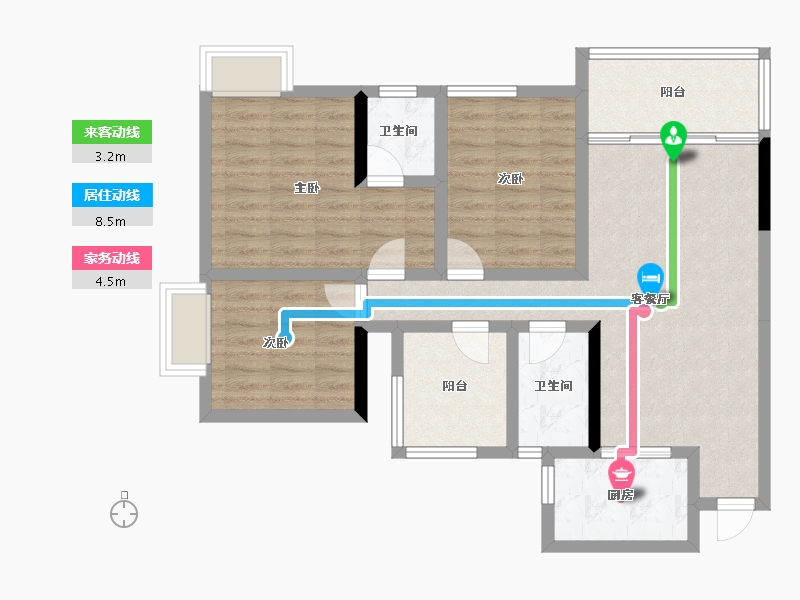 湖南省-张家界市-唯读·逸臣公园-85.59-户型库-动静线