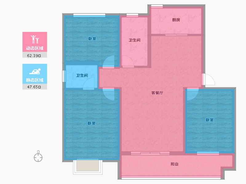 山东省-日照市-裕升华庭-98.41-户型库-动静分区