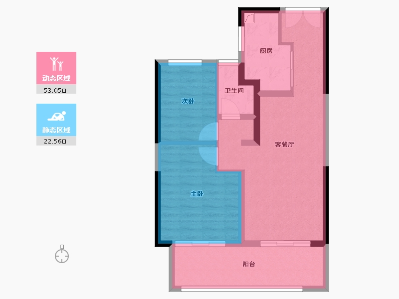 河南省-开封市-橄榄城·璟院-67.20-户型库-动静分区