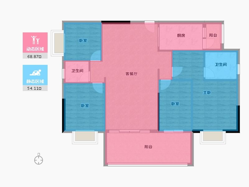 广东省-清远市-悦澋台-112.80-户型库-动静分区