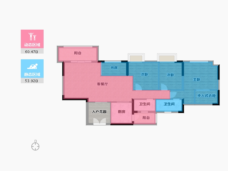 广东省-清远市-翔隆·七色城邦-109.58-户型库-动静分区