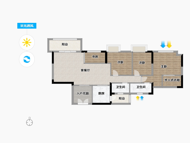 广东省-清远市-翔隆·七色城邦-109.58-户型库-采光通风