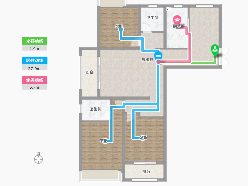 江苏省-连云港市-新海岸·熙墅湾-115.21-户型库-动静线