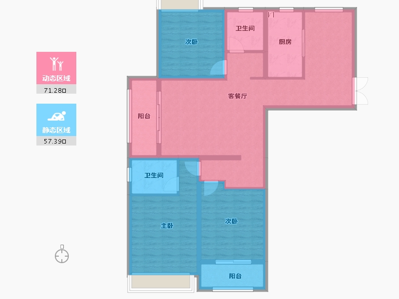 江苏省-连云港市-新海岸·熙墅湾-115.21-户型库-动静分区