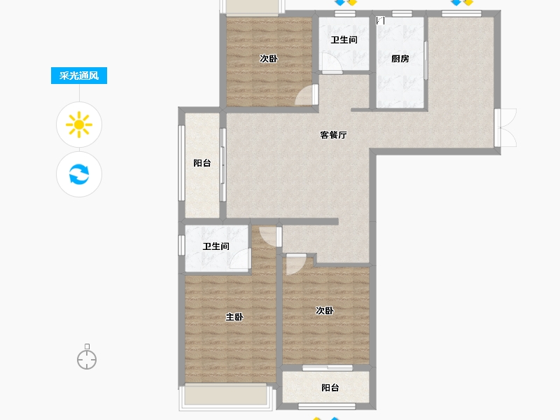 江苏省-连云港市-新海岸·熙墅湾-115.21-户型库-采光通风