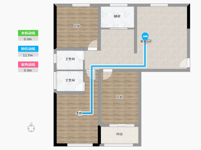 山东省-菏泽市-金河1号-96.06-户型库-动静线