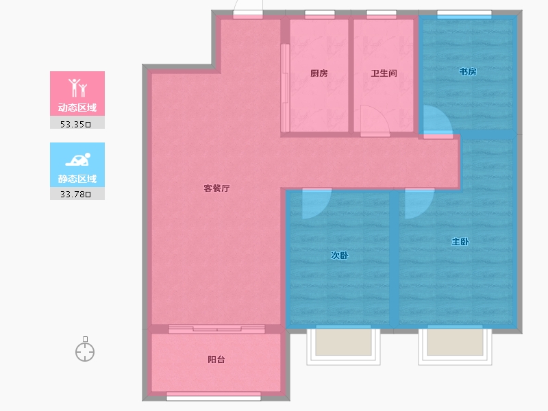 黑龙江省-哈尔滨市-华润置地萬象府-78.12-户型库-动静分区