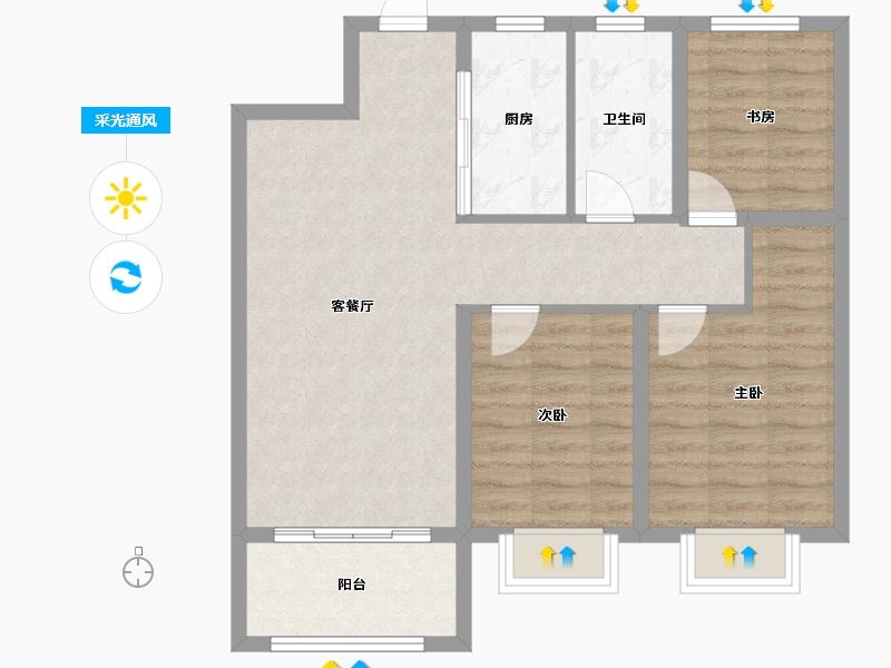 黑龙江省-哈尔滨市-华润置地萬象府-78.12-户型库-采光通风