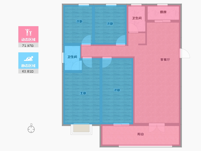 山东省-潍坊市-邦泰天璞-121.38-户型库-动静分区