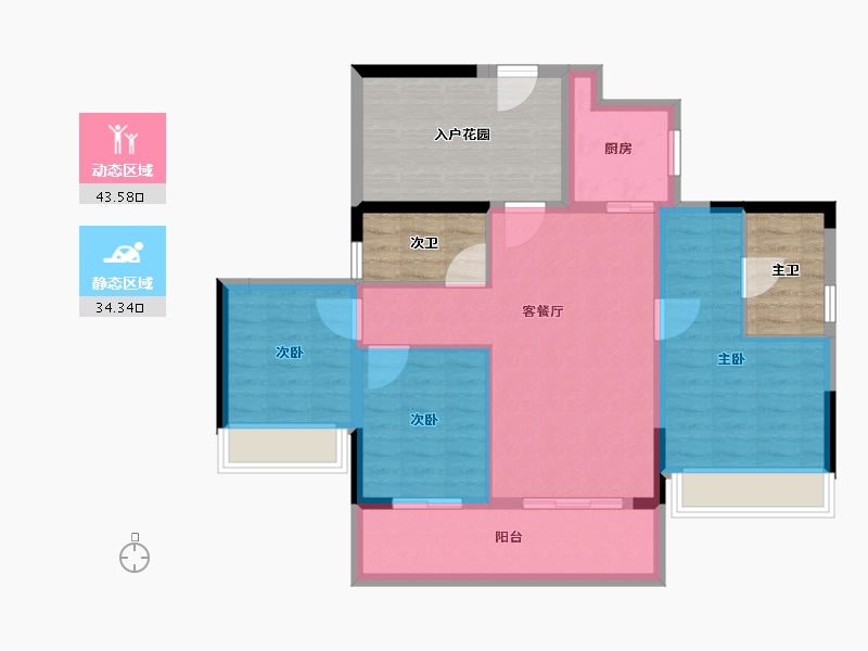 广东省-韶关市-奥园文化旅游城明玥盛境-90.37-户型库-动静分区