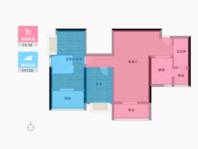 广东省-深圳市-钧濠MIXpark住宅-78.41-户型库-动静分区