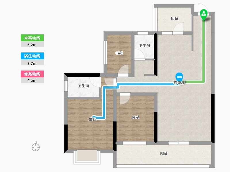 贵州省-黔西南布依族苗族自治州-德嘉花园-88.51-户型库-动静线