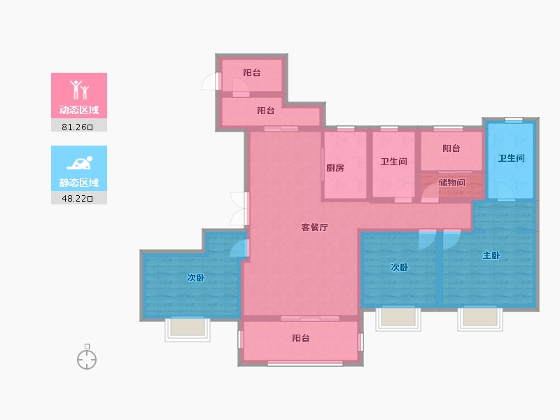 浙江省-舟山市-舟山海港城-114.49-户型库-动静分区