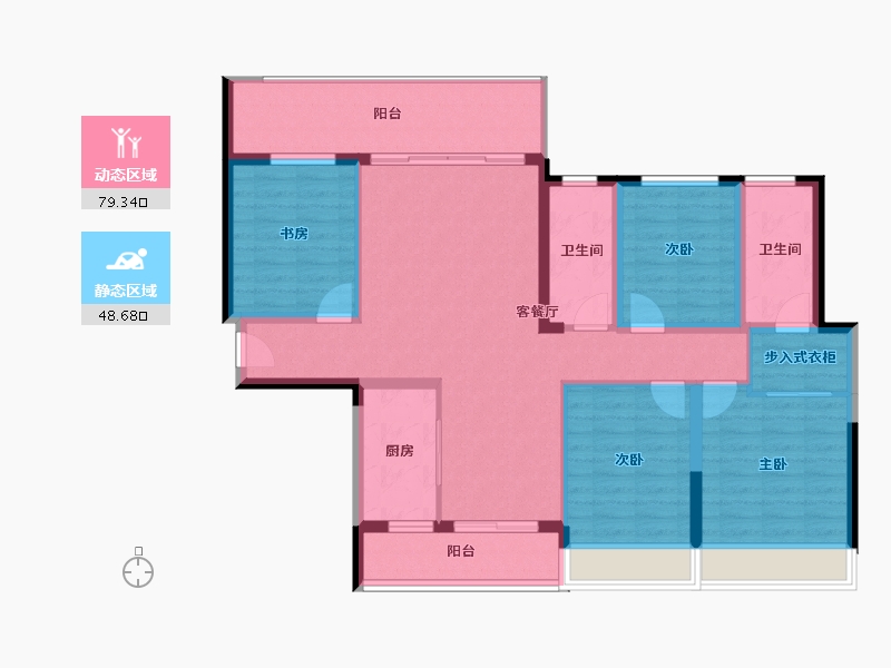 广西壮族自治区-贵港市-鑫炎凤凰城-114.55-户型库-动静分区