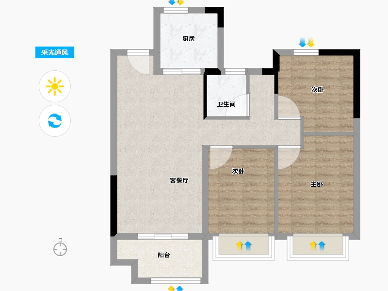 河南省-焦作市-东方今典境界-71.17-户型库-采光通风