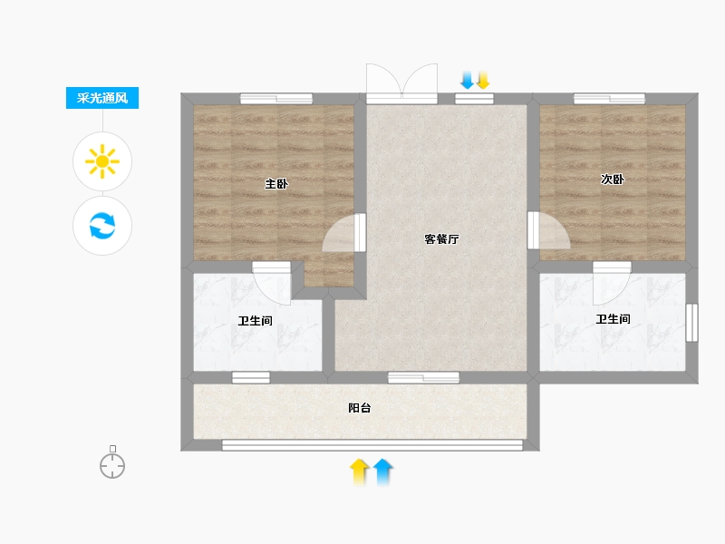 云南省-玉溪市-中国抚仙湖星空小镇国际度假区-62.99-户型库-采光通风