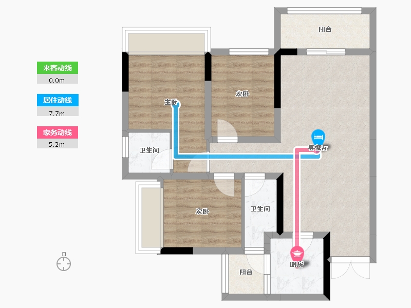 四川省-攀枝花市-龙信·澜公馆-73.40-户型库-动静线