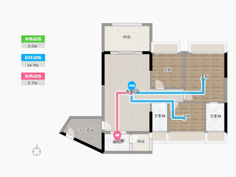 广东省-清远市-清新·凯旋门-97.00-户型库-动静线