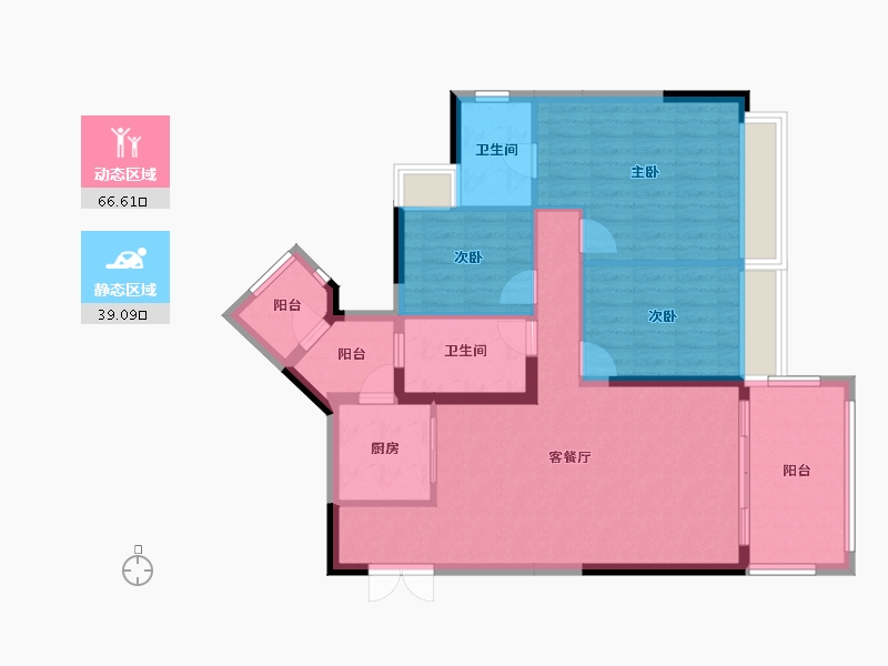 广东省-清远市-星荟天城-95.19-户型库-动静分区