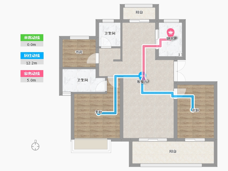 安徽省-黄山市-嘉源十九著-88.00-户型库-动静线