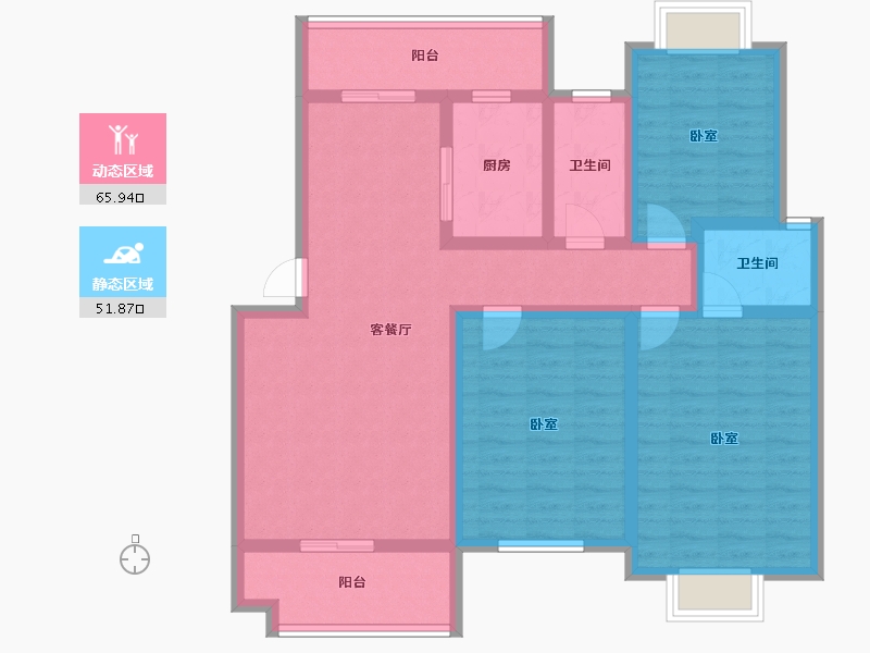 湖南省-怀化市-大千德江山城-104.01-户型库-动静分区