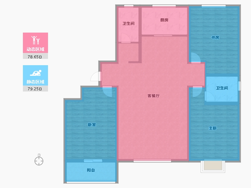 山东省-潍坊市-九州方园国际-143.45-户型库-动静分区