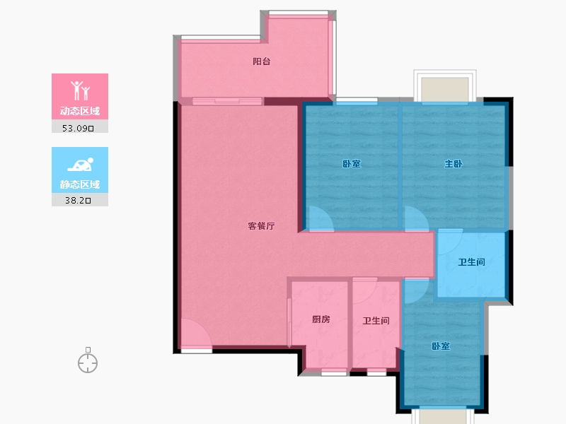 广东省-清远市-悦澋台-82.40-户型库-动静分区