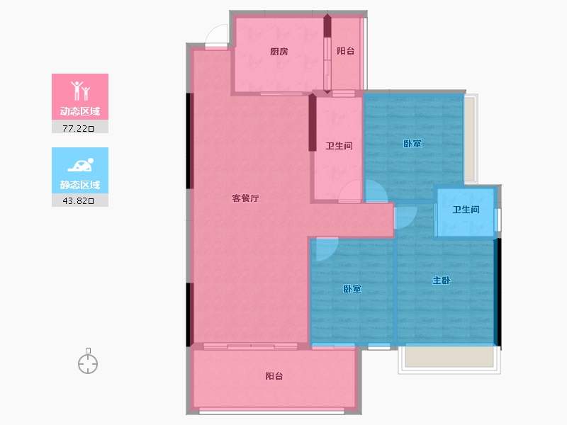 广西壮族自治区-河池市-兰郡华府-111.25-户型库-动静分区