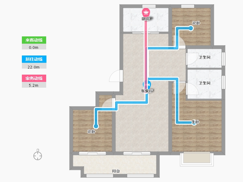 山东省-潍坊市-鲁商首府-93.85-户型库-动静线