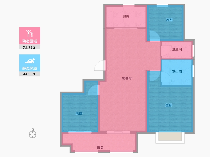 山东省-潍坊市-鲁商首府-93.85-户型库-动静分区