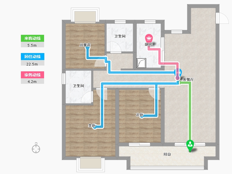 江西省-上饶市-金科奥园·铂悦都会-94.00-户型库-动静线