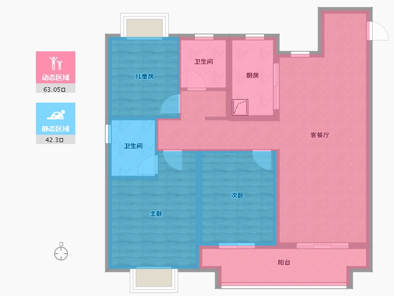 江西省-上饶市-金科奥园·铂悦都会-94.00-户型库-动静分区