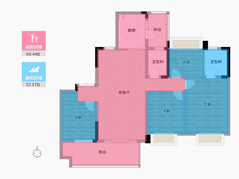 贵州省-黔南布依族苗族自治州-麒龙涟江生态城-109.29-户型库-动静分区