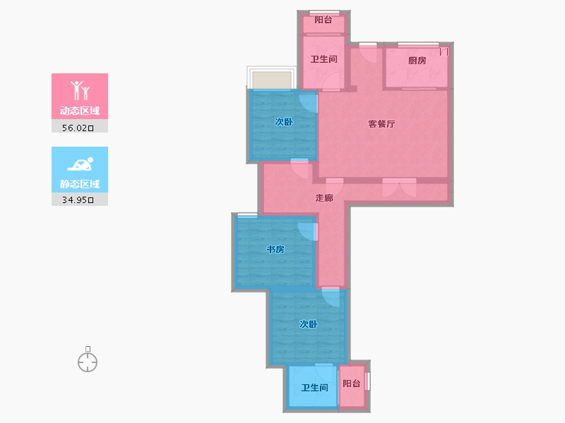 安徽省-黄山市-黄山桃李春风-80.01-户型库-动静分区