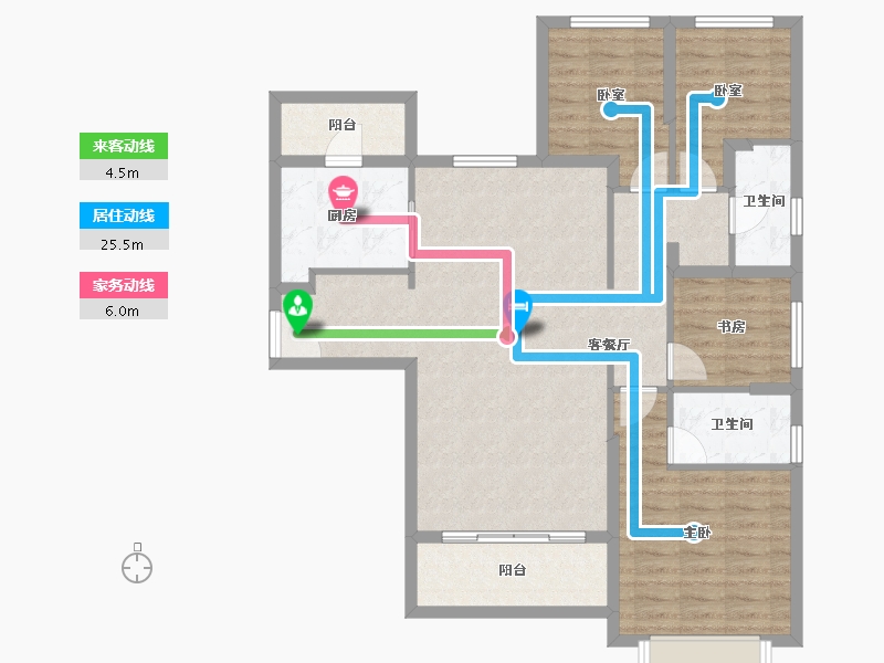 山东省-济宁市-济宁恒大御峰-101.36-户型库-动静线